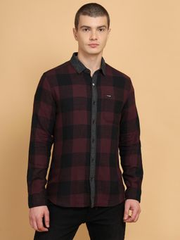 Wrangler - Mens Wine Casual Shirt