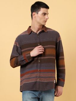 Wrangler - Mens Striped Multi Color Casual Shirt