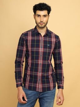 Wrangler - Mens Checks Blue Casual Shirt