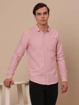 Wrangler - Mens Solid Pink Casual Shirt