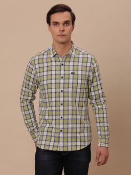 Wrangler - Mens Checks Green Casual Shirt