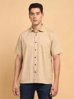 Wrangler - Mens Beige Casual Shirt