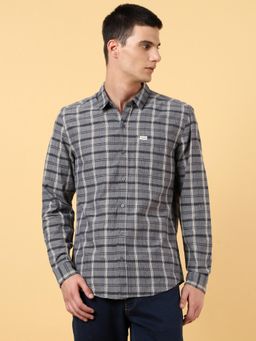 Wrangler - Mens Checks Grey Casual Shirt