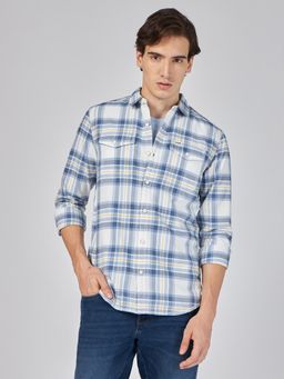 Wrangler - Mens Blue Casual Shirt