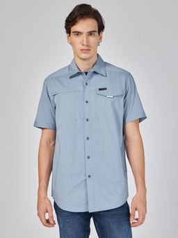 Wrangler - Mens Blue Casual Shirt