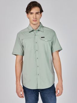 Wrangler - Mens Green Casual Shirt