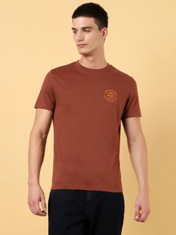 Wrangler - Mens Graphic Print Brown T-Shirt