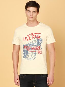Wrangler - Mens Beige T-Shirt