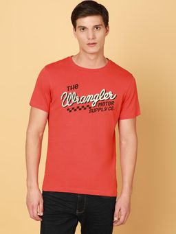 Wrangler - Mens Red T-Shirt