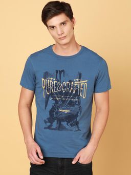 Wrangler - Mens Blue T-Shirt