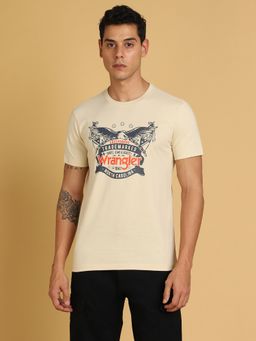 Wrangler - Mens Beige T-Shirt