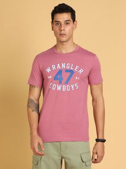 Wrangler - Mens Pink T-Shirt