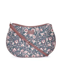 Zouk - Chittoor Blue Kalamkari Structured Sling Bag