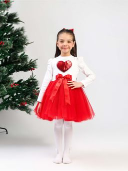 THE PONY & PEONY CO. - White Love Me Red Dress