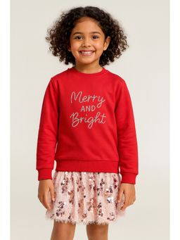 ZIP ZAP ZOOP - Girls Merry And Bright Sweatshirt And Sequin Skirt