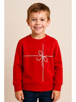 ZIP ZAP ZOOP - Kids Unisex Red Gift Wrap Winter Wear Sweatshirt