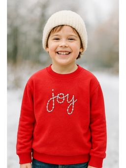 ZIP ZAP ZOOP - Kids Unisex Red Joy Winter Wear Sweatshirt