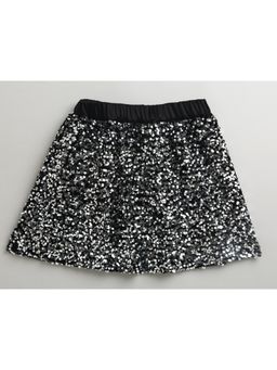 ZIP ZAP ZOOP - Girls Silver Glittering Sequin Festive Skirt