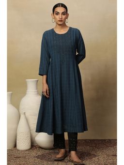 Folksong - Stripes Anarkali Kurta