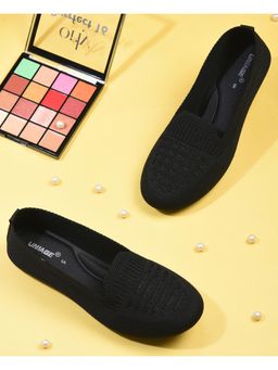 PRIAANSHA KIDS - Mesh Detailed Ballerinas - Black