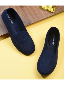 PRIAANSHA KIDS - Mesh Detailed Ballerinas - Navy Blue
