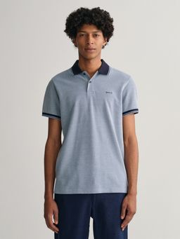 GANT - Men Blue Oxford Pique Polo T-Shirt