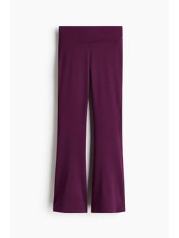 H&M - Girls Purple Flared Sports Leggings With Drymove