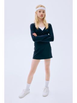 H&M - Girls Blue Sports Wrap Top