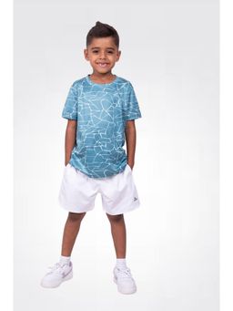UMILDO - Active Boy's Blue Half Sleeves Printed T-Shirt