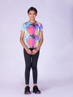 UMILDO - Girl's Top & Bottom Dry Fit Polyester Gym Wear (Set of 2)