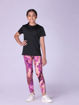 UMILDO - Girl's Top & Bottom Dry Fit Polyester Gym Wear (Set of 2)