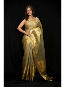 Isadora Life - Banarasi Tissue Silk Saree with Unstitched Blouse