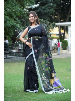 Isadora Life - Shakuntala Hand Painted Saree with Unstitched Blouse