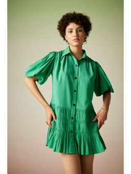 Verb - Green Shirt Dress