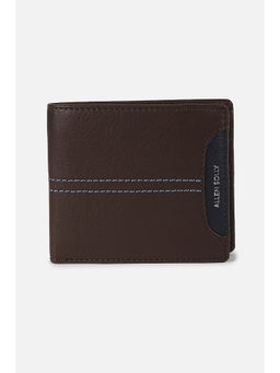Allen Solly - Men Brown Solid Genuine Leather Wallet