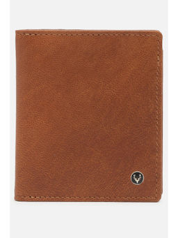 Allen Solly - Men Tan Textured Genuine Leather Wallet