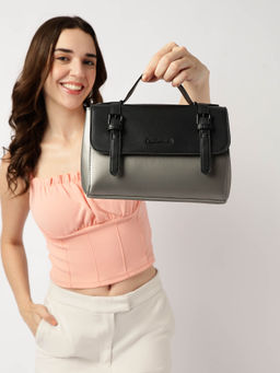 Fastrack - Grey Sling Satchel Bag with Detachable Strap