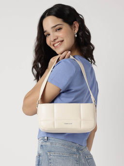 Fastrack - White Pillow Quilted Shoulder Bag