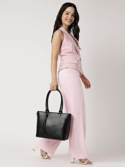 Fastrack - Twin Black Handbag with Detachable Strap