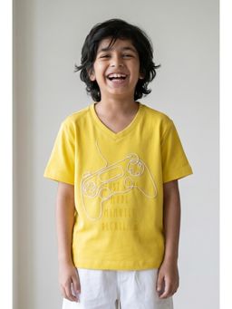 Tales & Stories - Boys Yellow Oversized T-Shirt