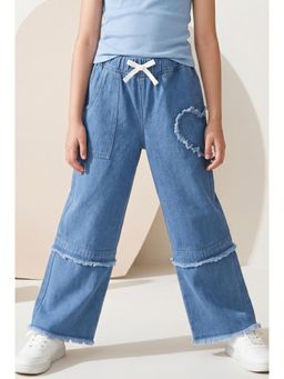 Tales & Stories - Girls Blue Wide Leg Jeans