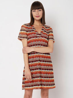 VERO MODA - Women Self Design Casual Multi-Color Dress