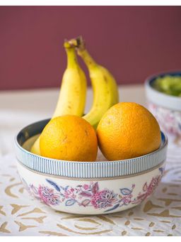 Fabindia - Multi-Color Ceramic Casted Luxe Serving Bowl