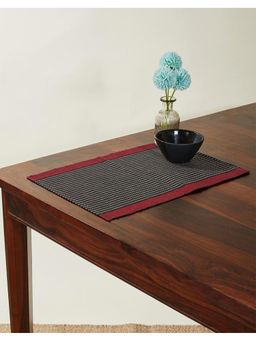 Fabindia - Black-Red Paatee Cotton Mat