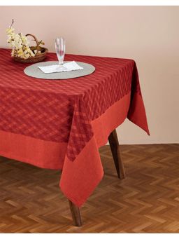 Fabindia - Red Orange Akira Woven Cotton Table Cover