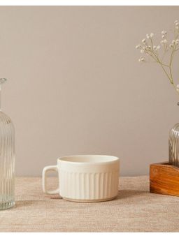 Fabindia - Idika Striped Tea Cup - White