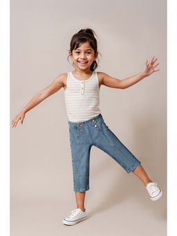 Tales & Stories - Girls Blue Denim Capri