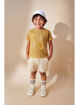 Tales & Stories - Boys Khaki Cotton T-Shirt