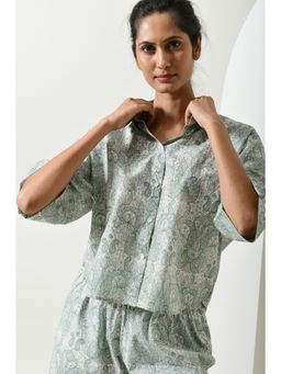ROHO - Green Printed Cotton Top
