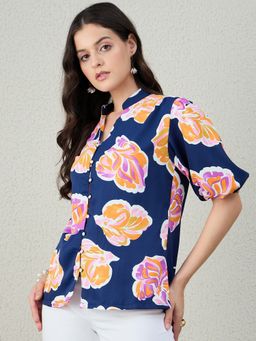 Kibo - Women Western Wear Navy Blue Top